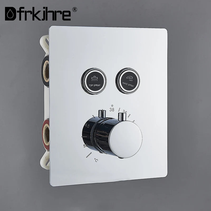 Chrome Thermostatic Shower Mixer Valve Shower Panel 2/3-Way