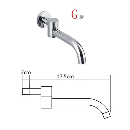 Becola Wall Mounted Faucet Spout Square Round Brass