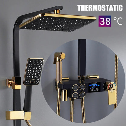 Cold Shower System Bathroom Led Digital Shower Wall