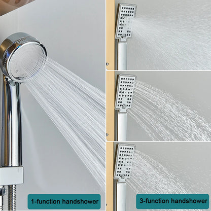 Golden Black Shower Panel Wall Rain Waterfall Shower