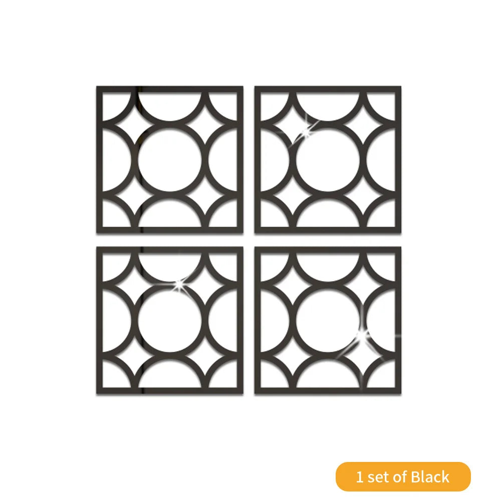 Mirror Wall Stickers Decor Self-Adhesive Furniture Sticker