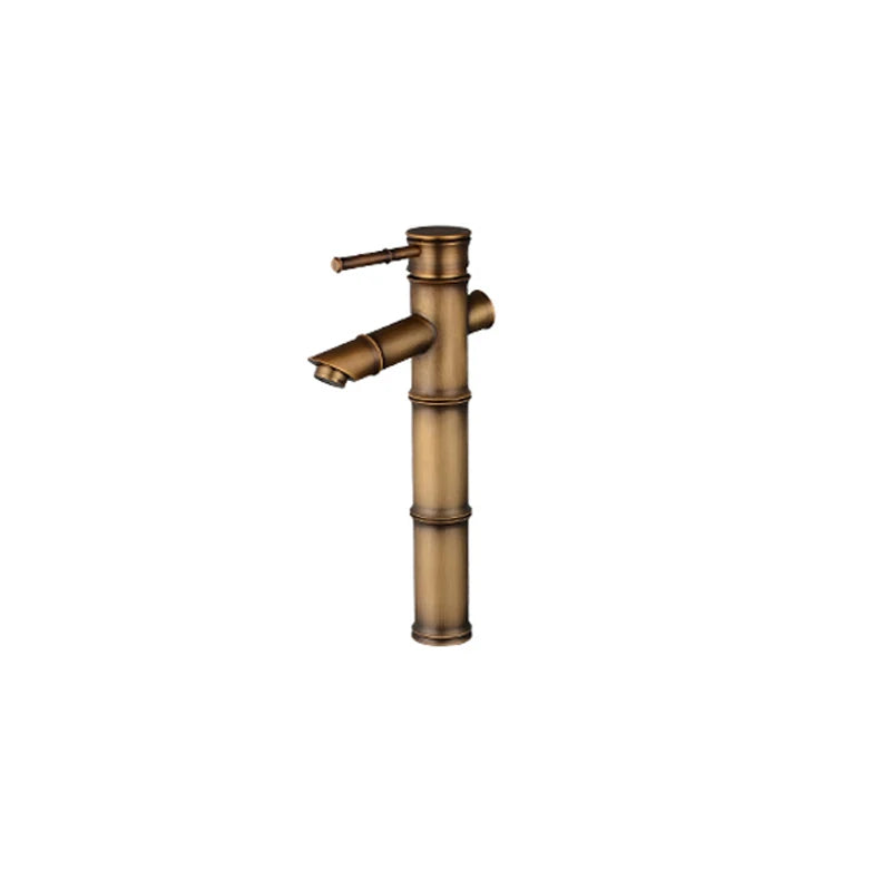 Bathroom Basin Faucet Antique Brass Bamboo Shape Faucet