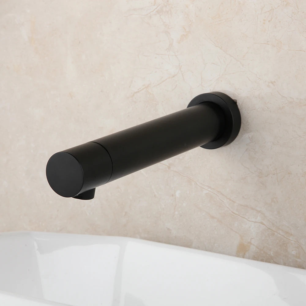 Zappo Matte Black Bathroom Faucet Wall Mount Sensor
