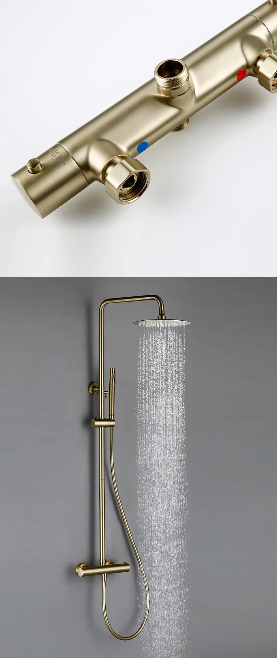 Shower System Thermostatic Shower Faucet Thermostat Bathroom