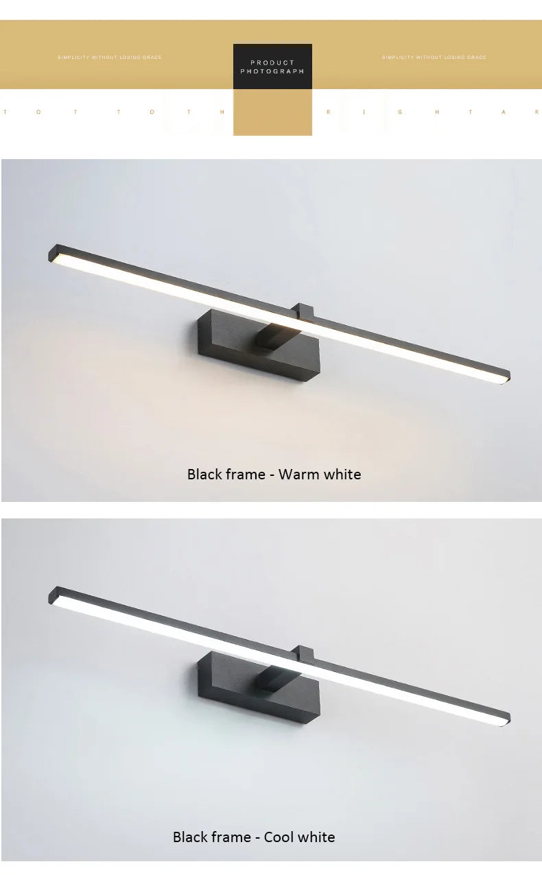 Modern Led Wall Lamp 120 100 80cm Mirror