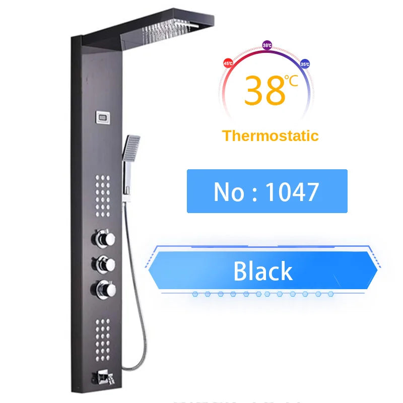 Luxury Led Shower Panel Spa Massage Jet Shower