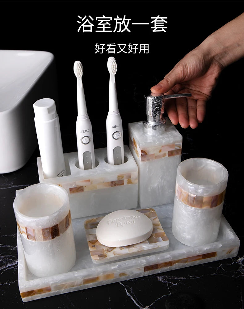 Natural Color Resin Toothbrush Bathroom Toilet Cup