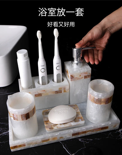 Natural Color Resin Toothbrush Bathroom Toilet Cup