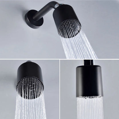 Brushed Gold Bathroom Shower Rainfall Shower Head Handle