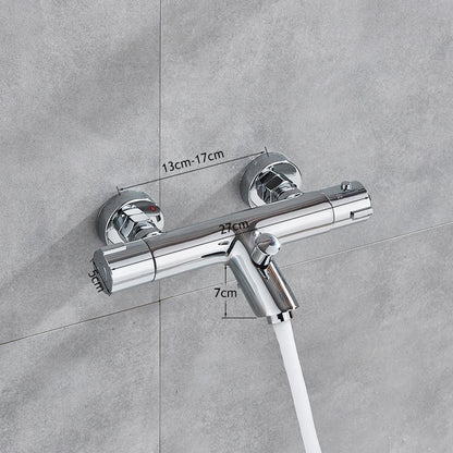 Chrome Telephone Type Wall-Mounted Thermostatic Shower Faucet