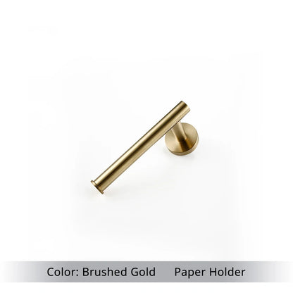 Bathroom Hardware Kit Brushed Stainless Steel Round Wall