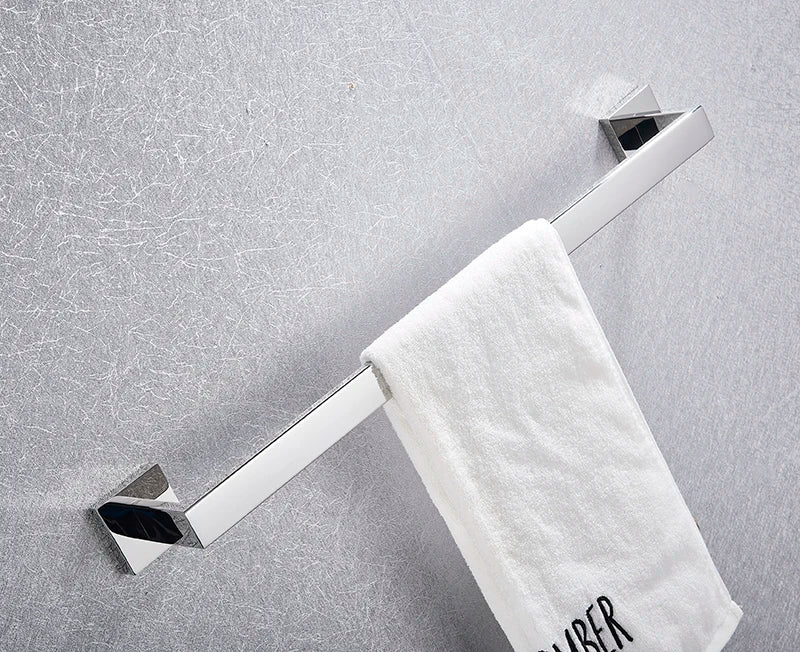 Bathroom Hardware Chrome Robe Hook Towel Rail Bar