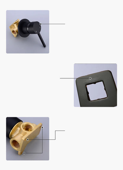 Black Bathroom Sink Faucet Brass Tap Cold Wash