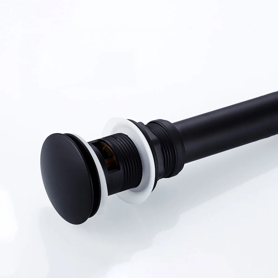 Poiqihy Matte Black Bathroom Lavatory Basin Sink Pop