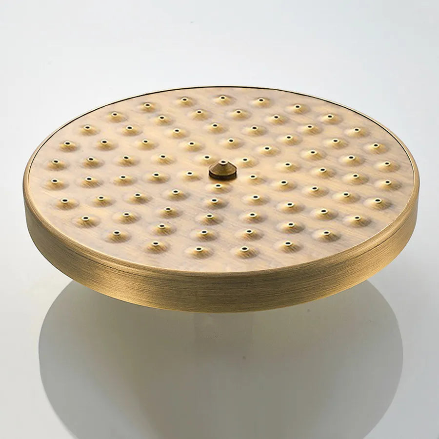 Antique Brass Bathroom Hand Shower Head Inch Round