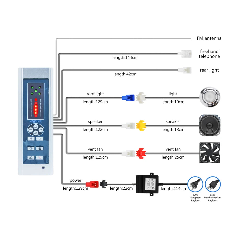 Ce Fm Radio Shower Controller Kit Shower Room