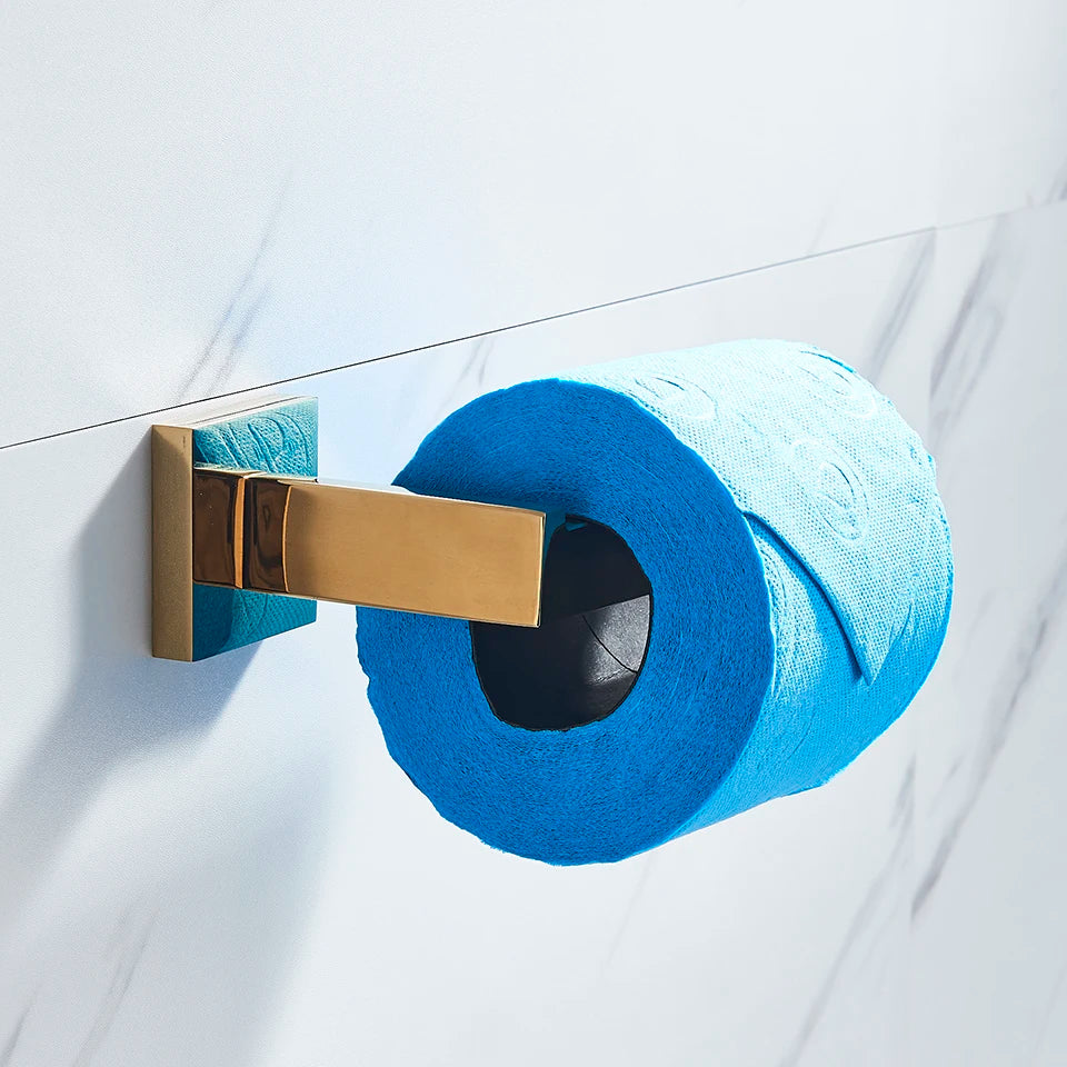 Bathroom Hardware Gold Bathrobe Hook Towel Rail Bar