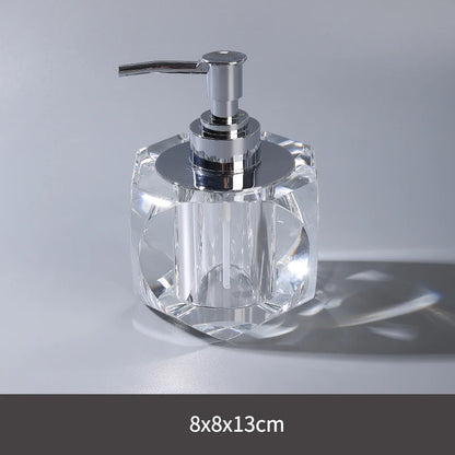 Crystal Glass Bathroom Toothbrush Cup Soap Dish Bottling