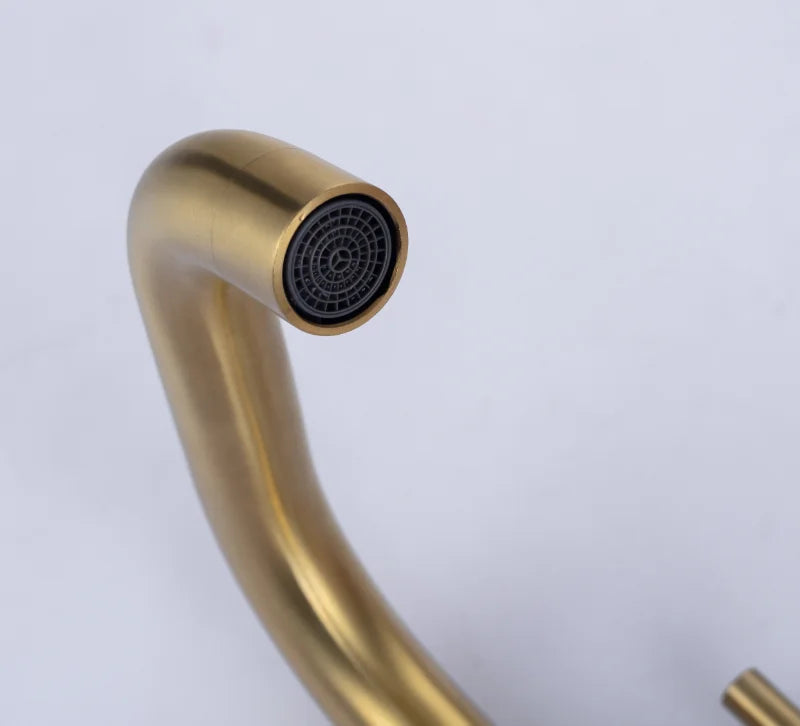 Bathroom Faucet Brushed Gold Bathroom Basin Faucet Cold