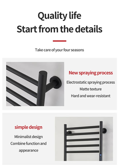 Smart Electric Towel Rack Stainless Steel Heated Towel