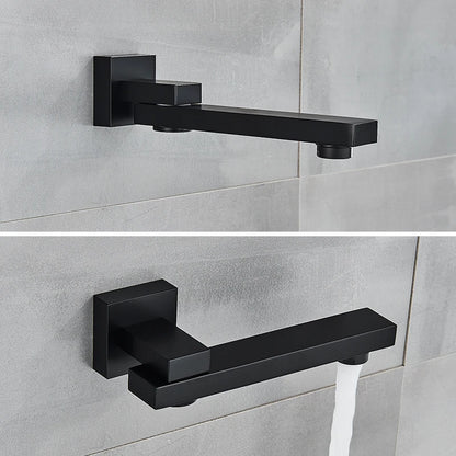 Rozin Matte Black Thermostatic Shower Faucet Concealed Install