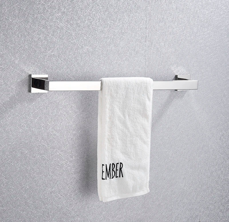 Bathroom Hardware Chrome Robe Hook Towel Rail Bar