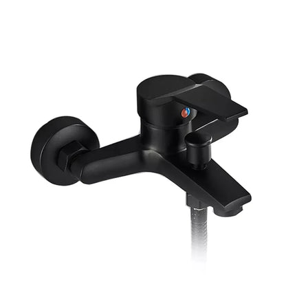 Matte Black Shower Faucet Wall Mount Bathroom Shower