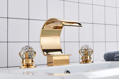 Wanmivezlo Waterfall Bathroom Basin Faucet Deck Mounted Cold