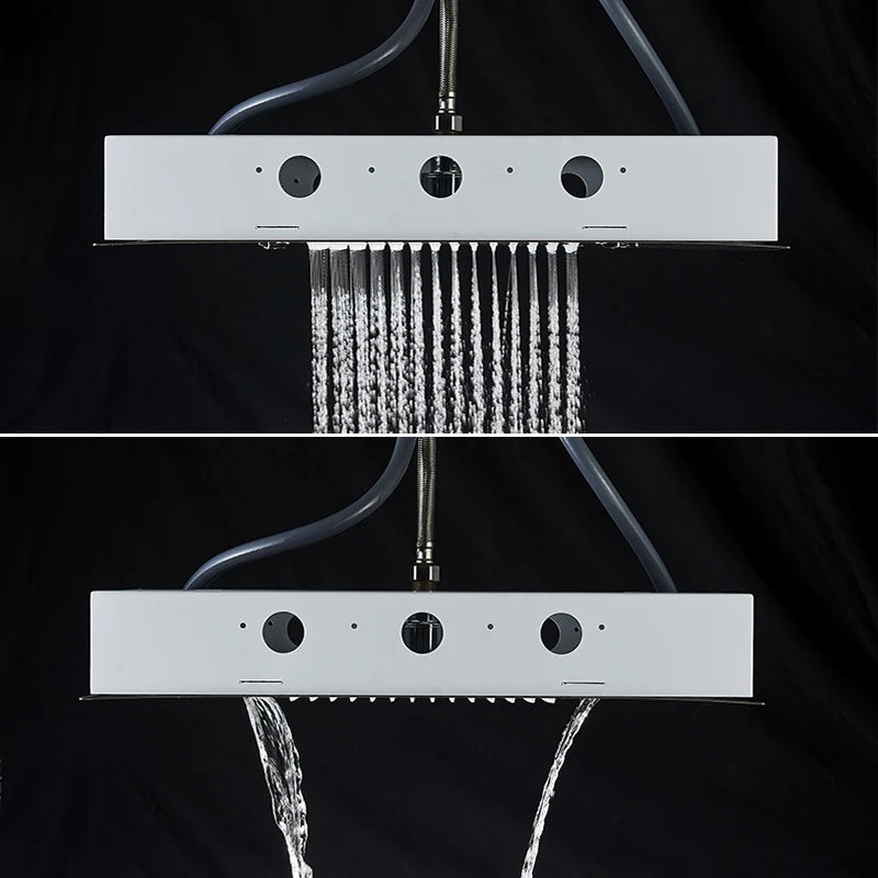 Ceiling Led Rainfal Shower Head Smart Remote Control