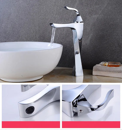 Design Basin Faucet Black Chrome Bathroom Sink Faucet