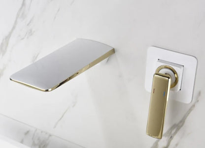 Black Rose Gold Wall Mounted Bathroom Basin Sink