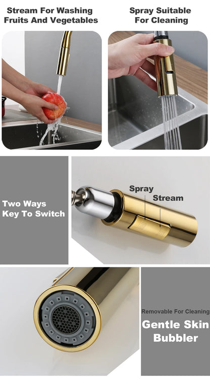 Bagnolux Titanium Black Brushed Deck Mounted Faucet Two