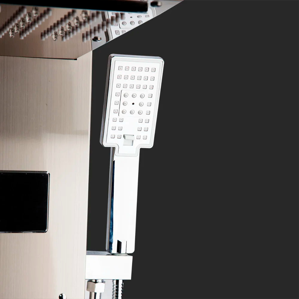Kemaidi Black Led Shower Panel Bathroom Rainfall Shower