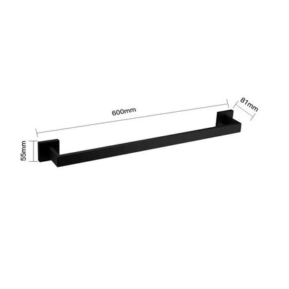 Black Bathroom Stainless Steel Wall Rack Towel Rack