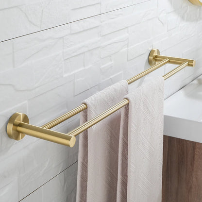 Vibrant Moderne Brushed Gold Towel Racks Fashion Gold