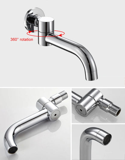 Becola Wall Mounted Faucet Spout Square Round Brass