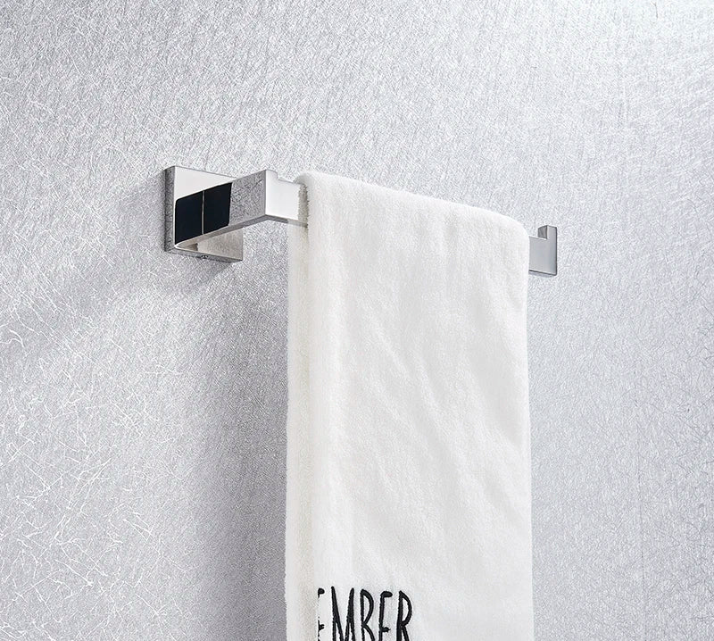 Bathroom Hardware Chrome Robe Hook Towel Rail Bar