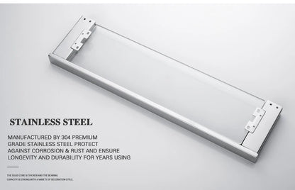 Stainless Steel Bathroom Wall Shelf Towel Bar Rack