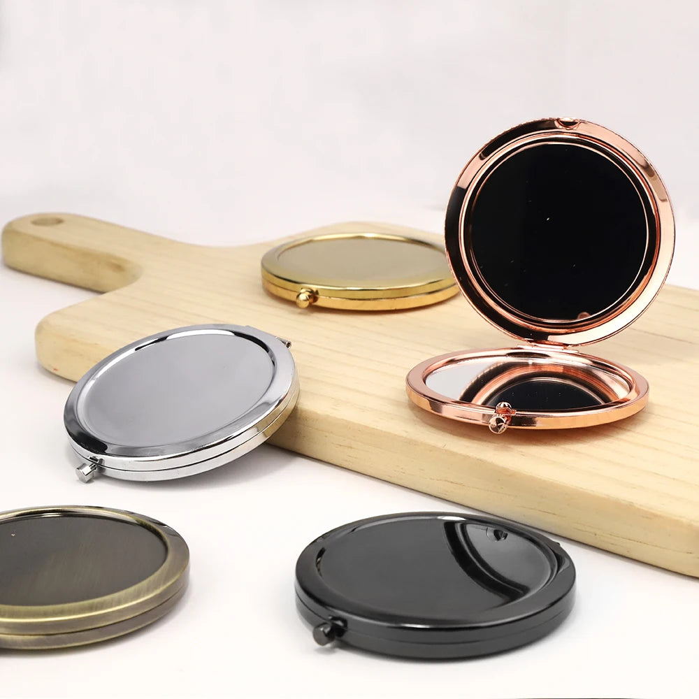 5pcs 57mm Compact Mirror Purses Pocket Makeup Mirror