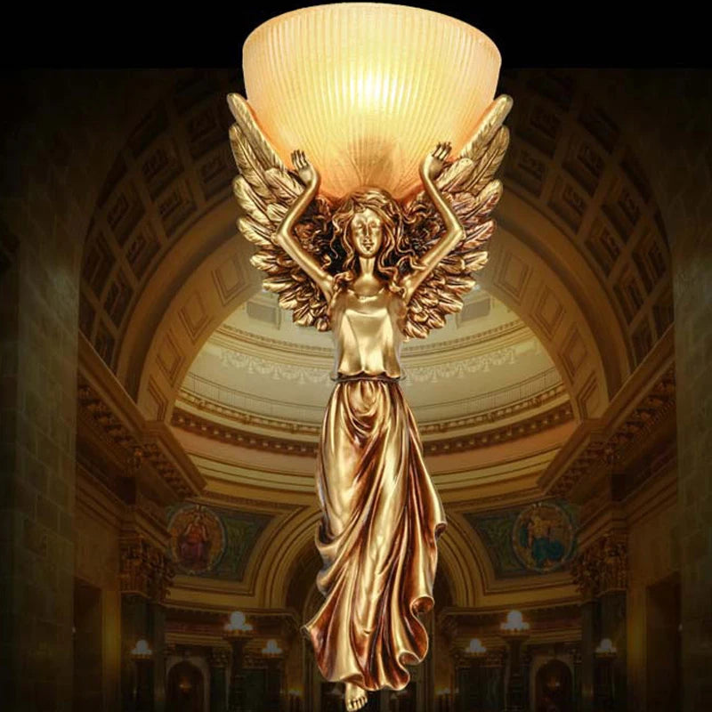 Retro Angel Girl Wall Lamp Led Lighting Fixtures