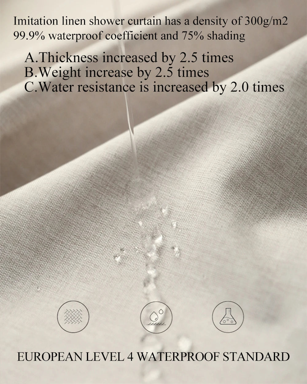 Not In/Roman Hole Shower Curtain Bathroom Quality Waterproof