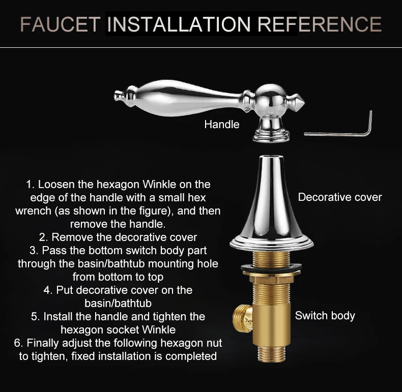 Ellen Antique Bronze Bath Sink Faucet Double Handle