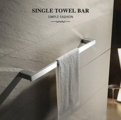 Stainless Steel Bathroom Wall Shelf Towel Bar Rack