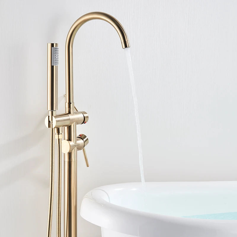Rozin Black Floor Standing Bathtub Faucet Colors Standing