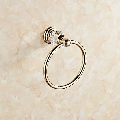 Brass Shower Shelf Toilet Paper Holder Silver Crystal