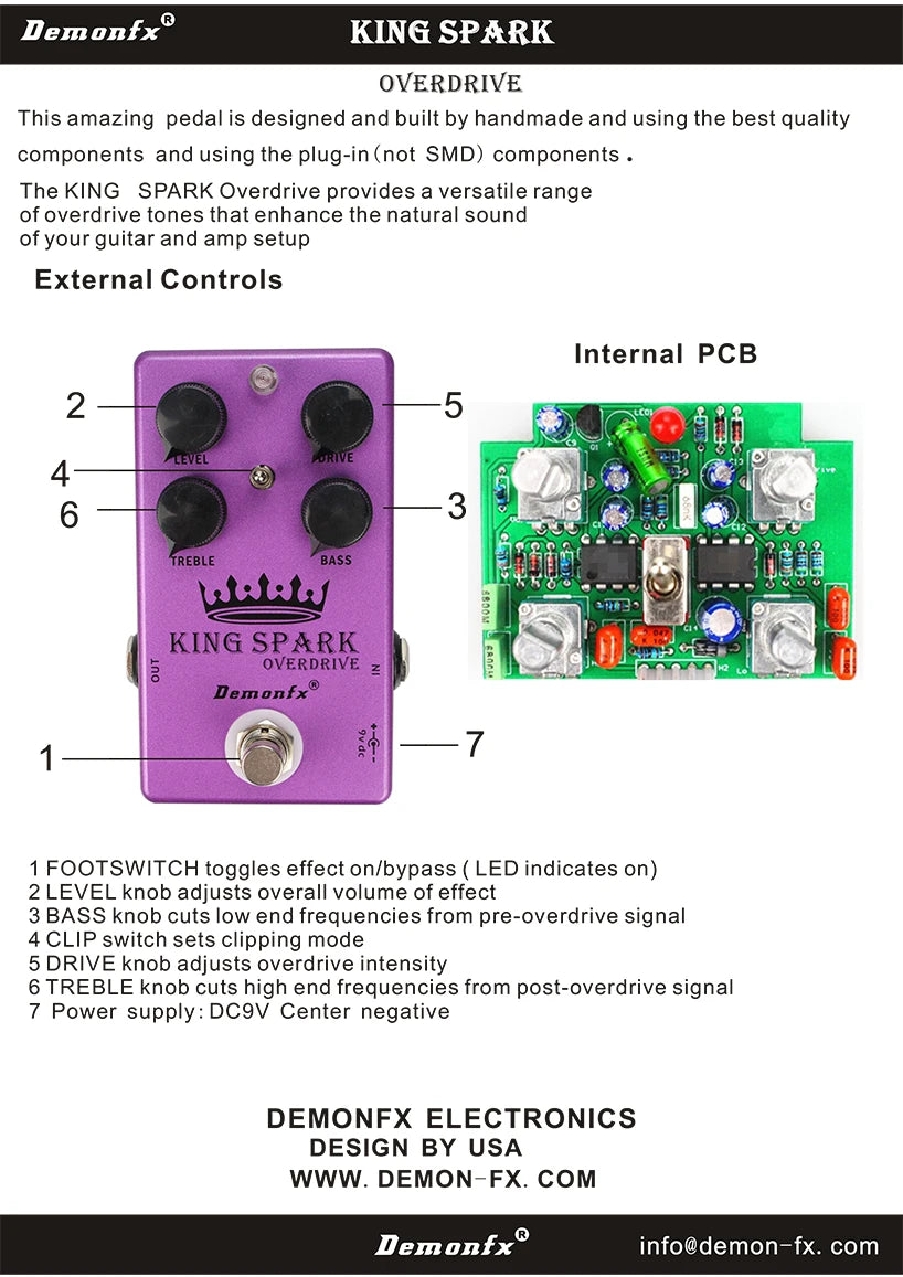 Demonfx Guitar Effect Pedal K-C At-Ds Freedman Be-Odx