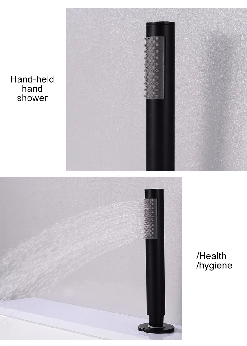 Ellen Bathtub Faucets Holes Black Cold Bath Shower
