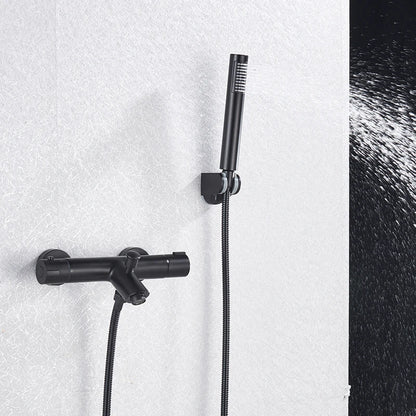 Chrome Telephone Type Wall-Mounted Thermostatic Shower Faucet