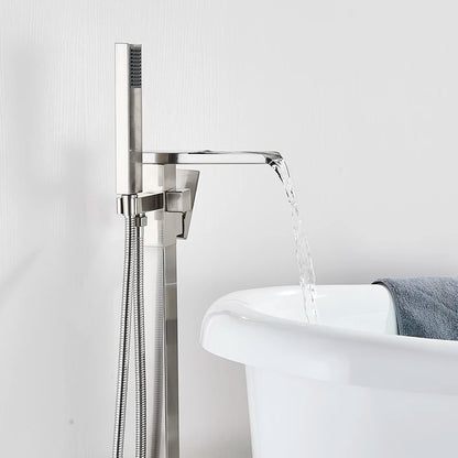 Shbshaimy Golden Floor Bathroom Bathtub Faucet Handshower Cold
