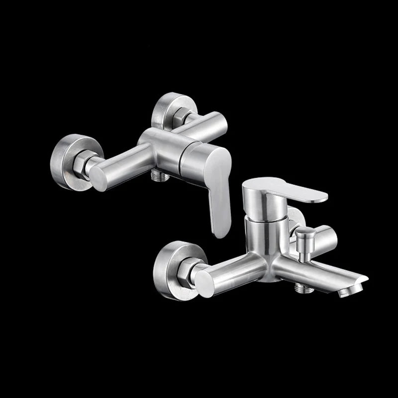 Bathroom Shower Faucet 304 Stainless Steel Triple Bathtub
